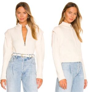 Nonna Cream Sweater with half Zip